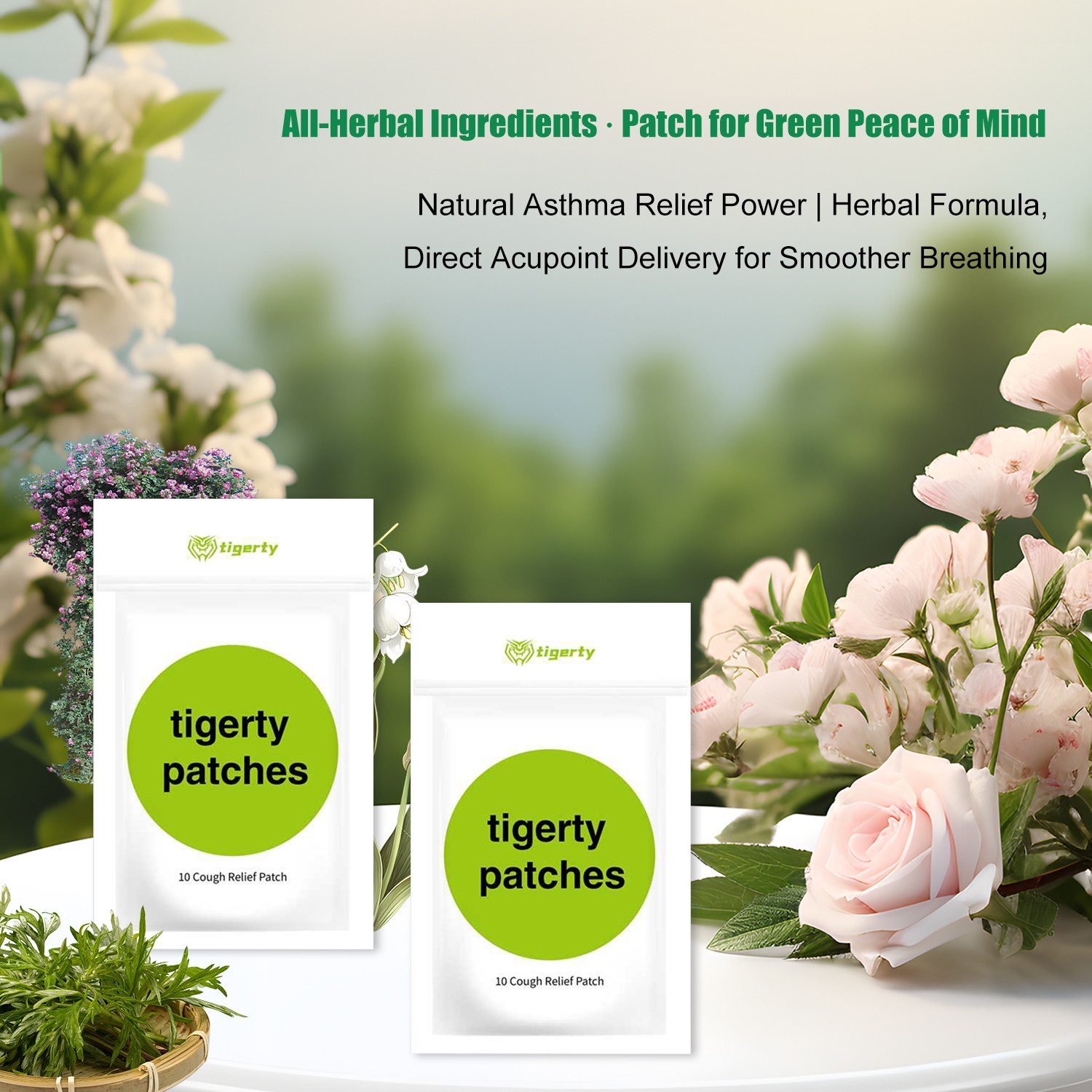 Natural Cough Relief Patch, Herb Sticker for Chest & Throat, Soothing Breathing