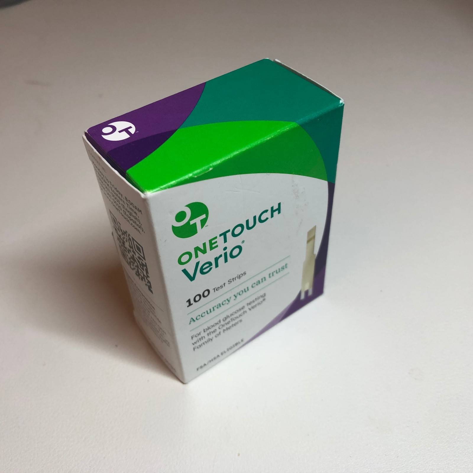 100 OneTouch Verio Test Strips EXP 12/31/2026 – SHIP FREE