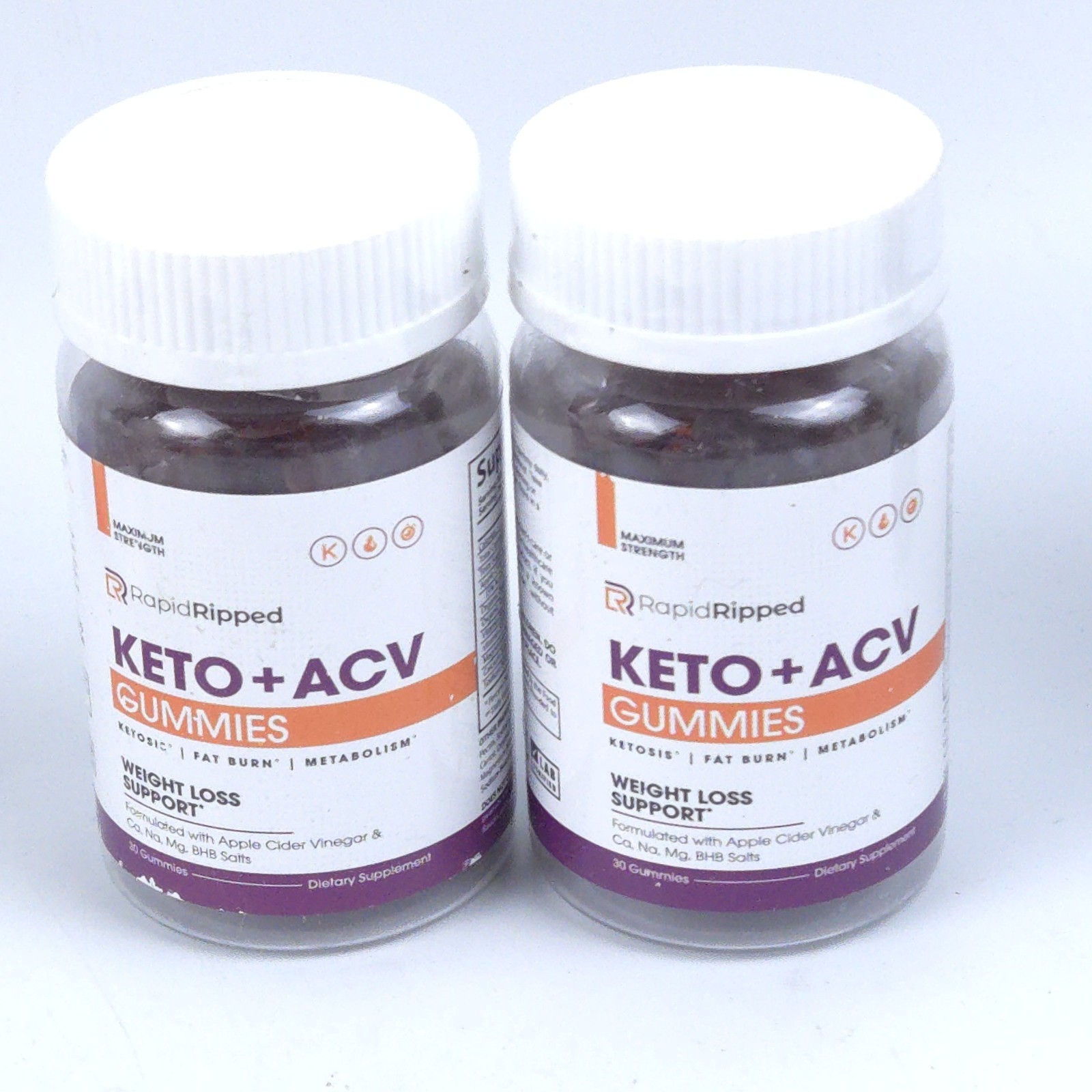 (2 Pack) Rapid Ripped Keto ACV Gummies, RapidRipped Weight Loss, Detox Gummy
