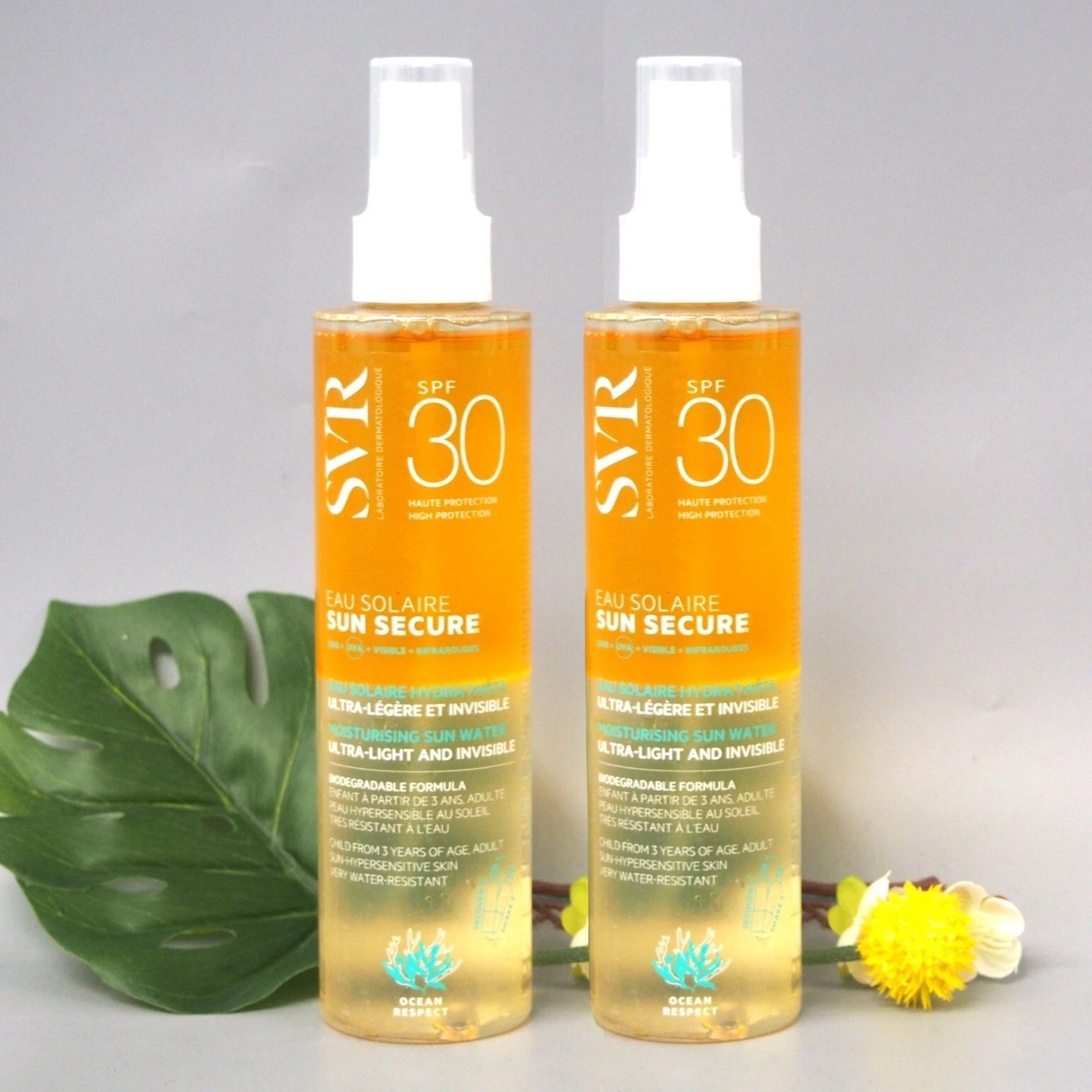 2 X SVR Sun Secure Eau Solaire SPF30+ Sun Protection Water 200mI/6.8oz Exp 08/26