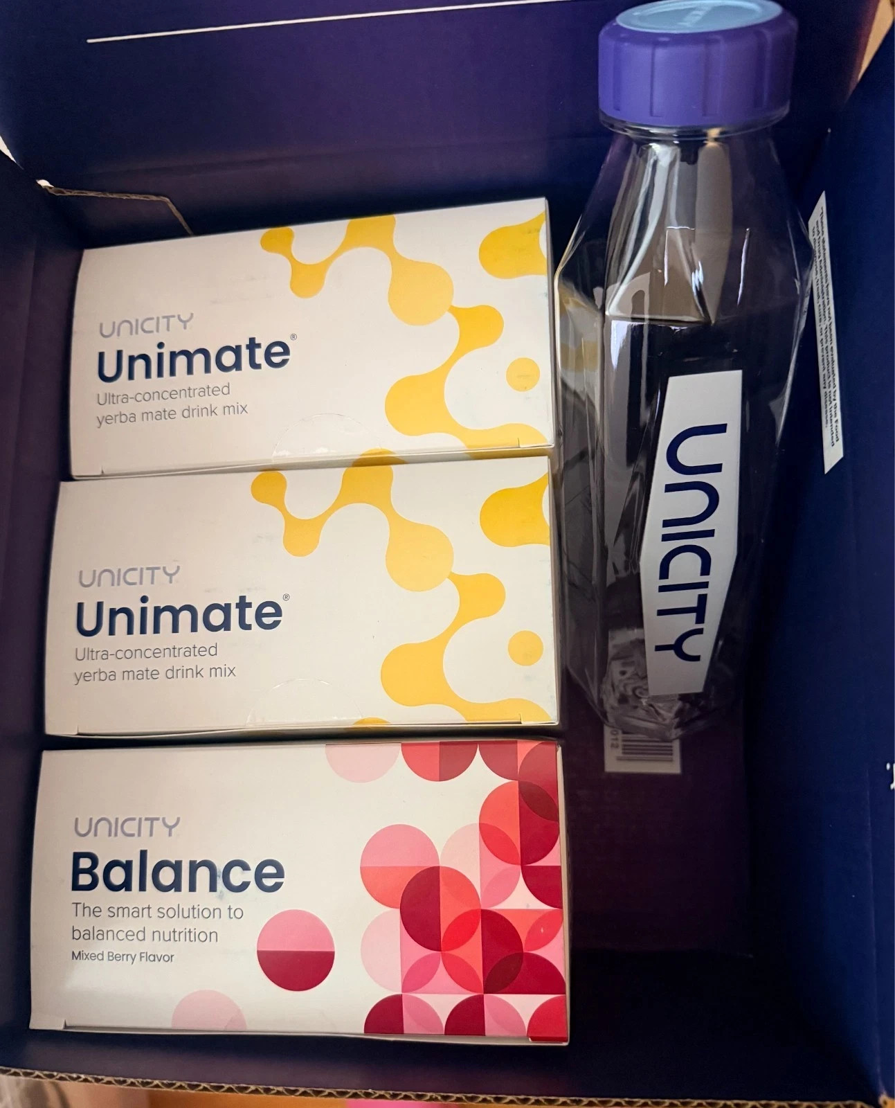 Unicity 3 Box Set – 1xBalance Mixed Berry + 2x Unimate Lemon –Exp 12/27