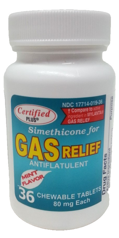 2-PK Simethicone Gas Relief Chewable Tablets 80mg Anti-Gas Bloating 36CT SEALED