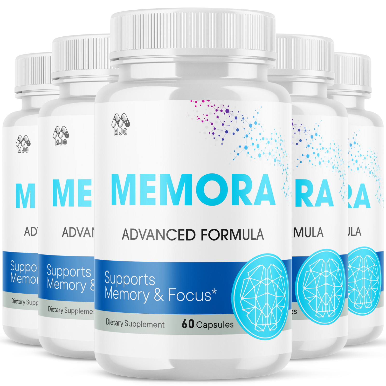 (5 Pack) Memora Advanced Brain Max Support Supplement Formula 300 Capsules