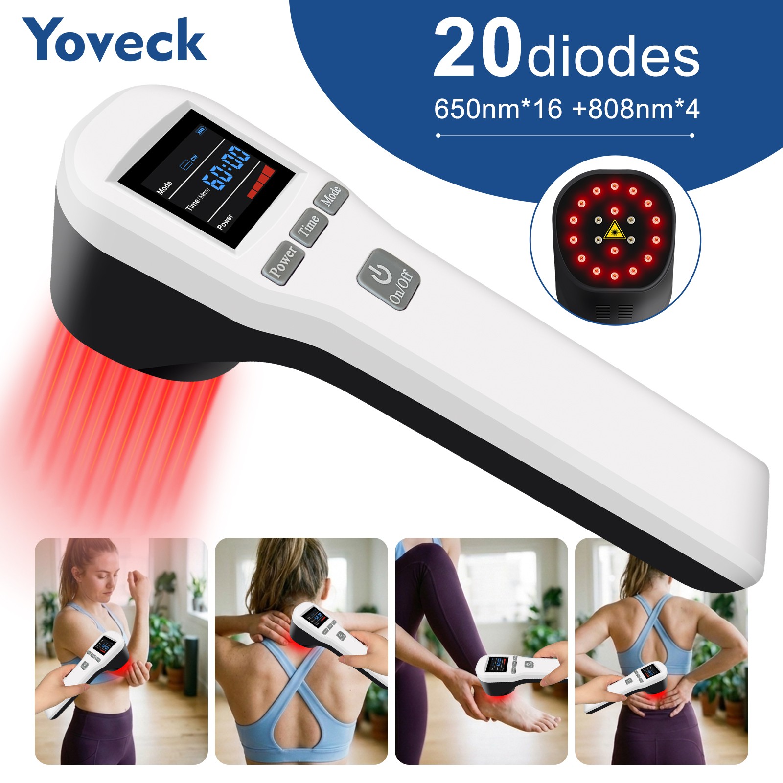 Handheld Cold Laser Therapy 20 Diodes for Chronic Pain and Stiff Joints Home