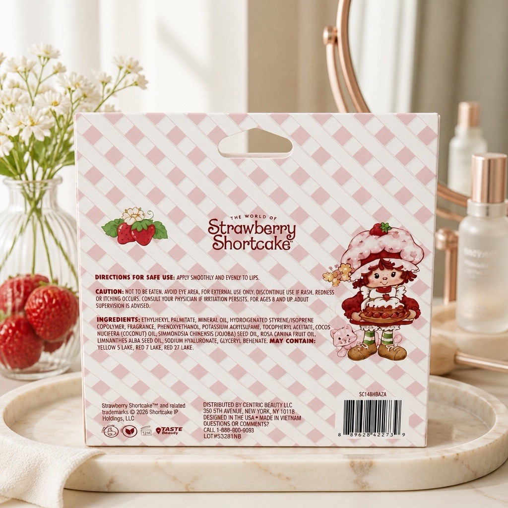 Strawberry Shortcake 3 Pc Coconut Infused Lip Oil Set 0.41 oz New Sealed