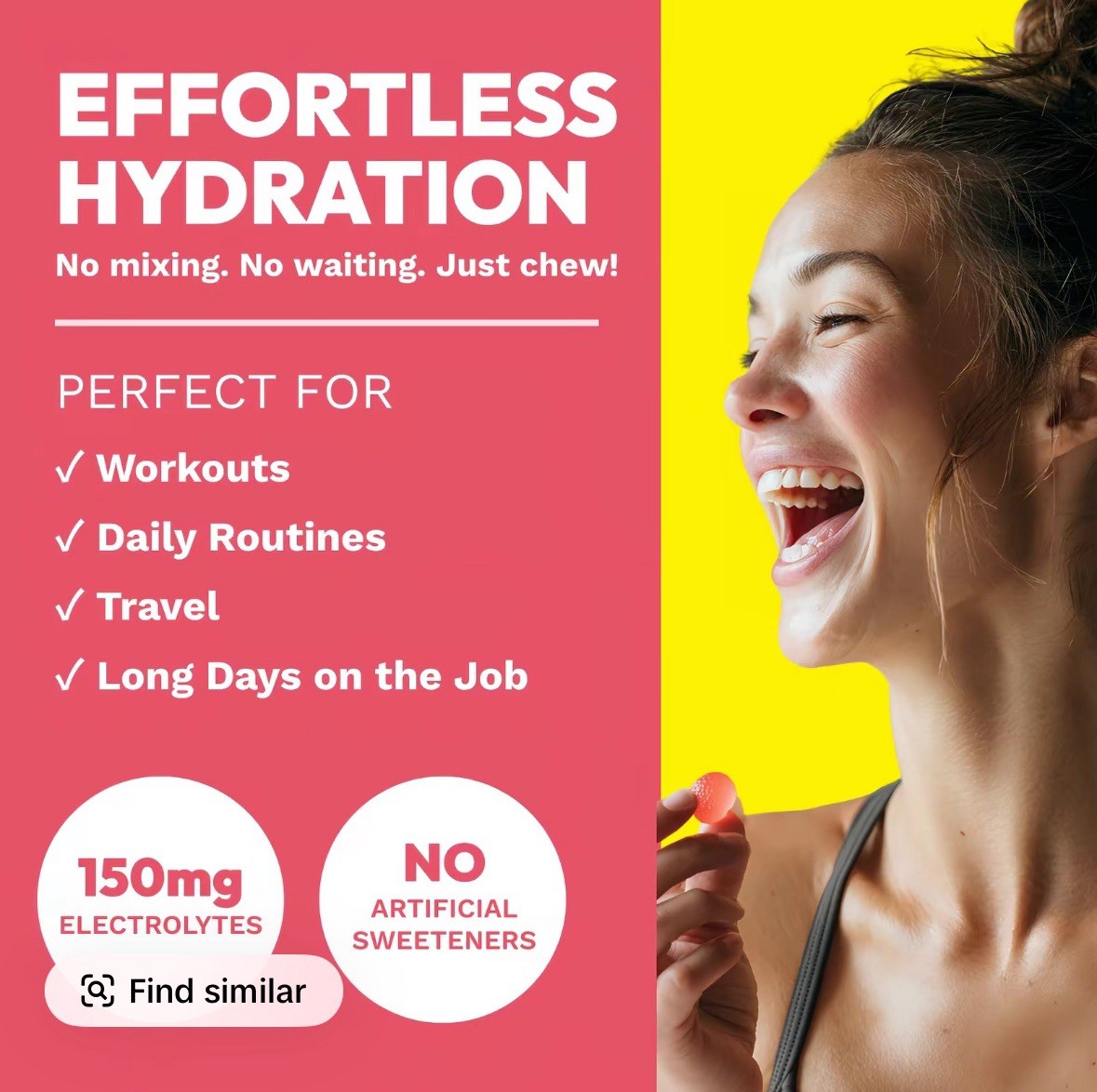SaltStick Electrolyte Gummies Hydration Electrolytes, Tart Raspberry Lemonade