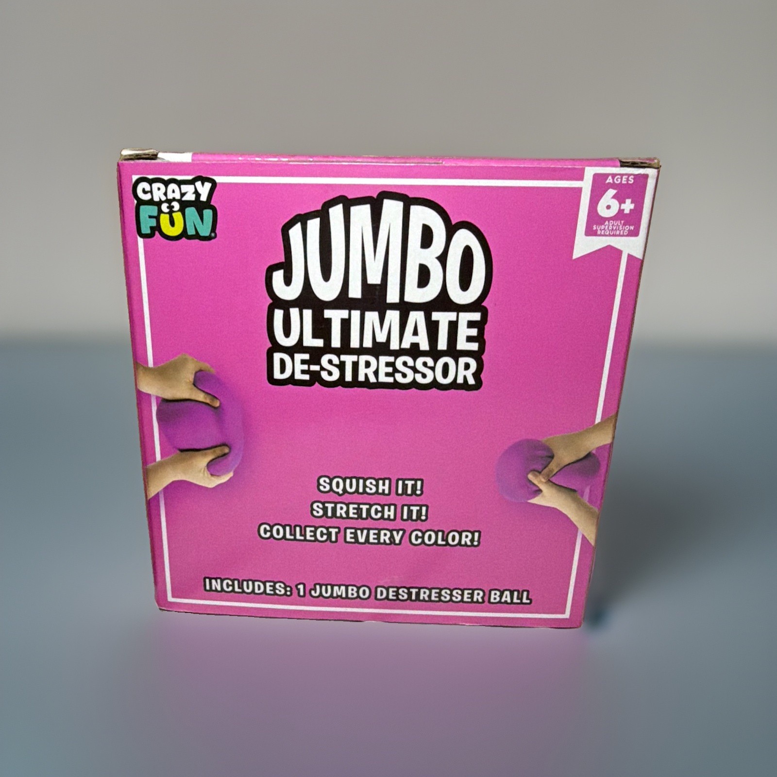 Crazy Fun Jumbo Stretchable Squeeze squishy Ball De-Stressor Pink (rms).