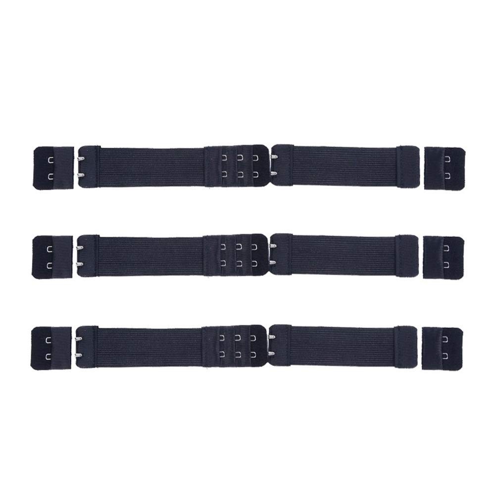 3 PCS Adjustable Wig Elastic Bands Hooks Wig Making Sewing DIY Black 3.0 cm