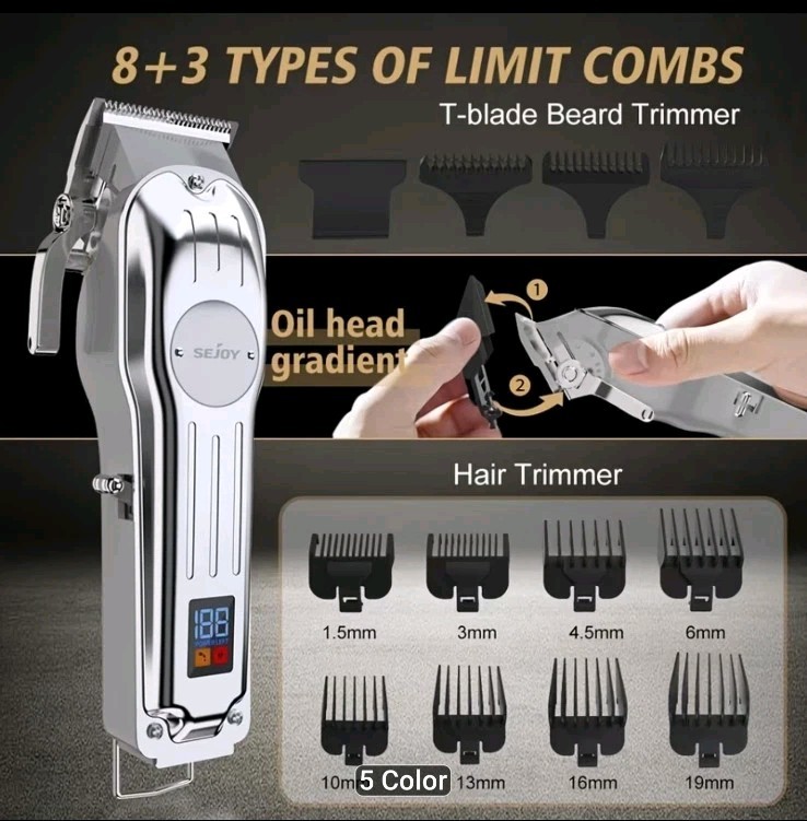 Sejoy Men’s Electric Clipper Set Professional Barber Hair Cutting Machine Set
