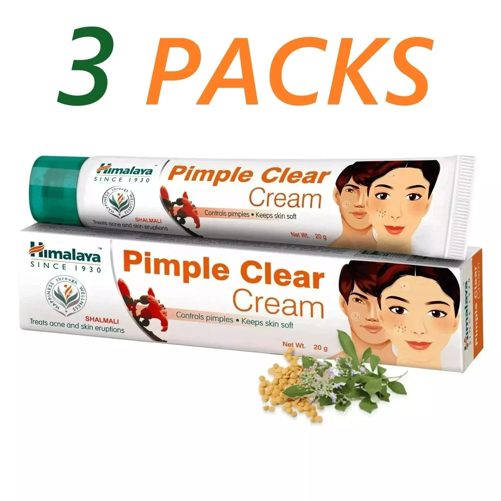 Himalaya PIMPLE CLEAR CREAM For Skin Care With Long Expiry 20 Gm – Pack of 3