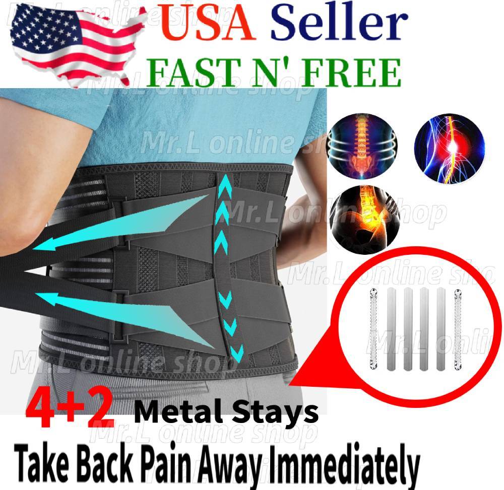 NEW Adjustable Lower Back Brace Lumbar Support Waist Belt Men Women Pain Relief