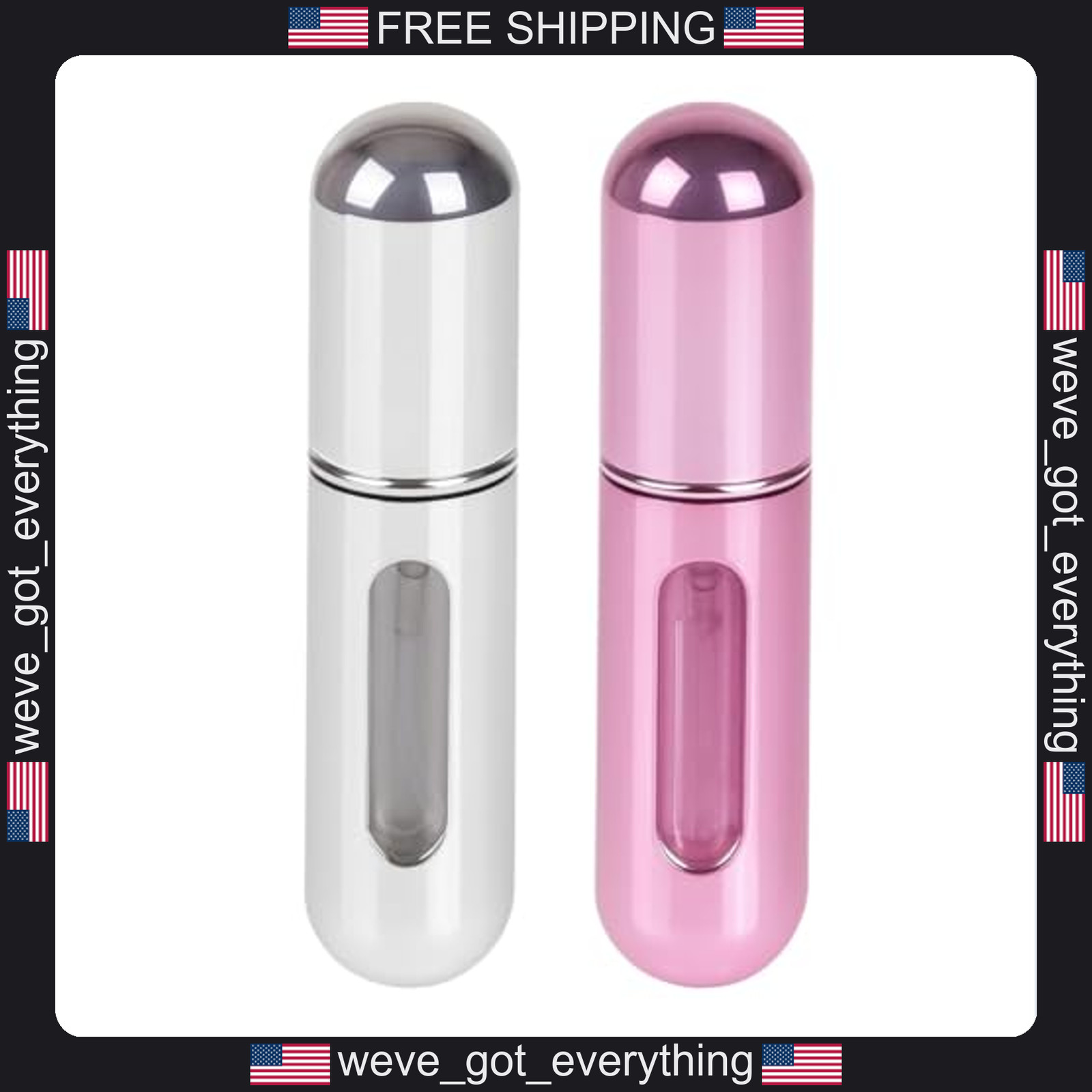 1 Pack Refillable Perfume Atomizer Portable Travel Spray Bottle
