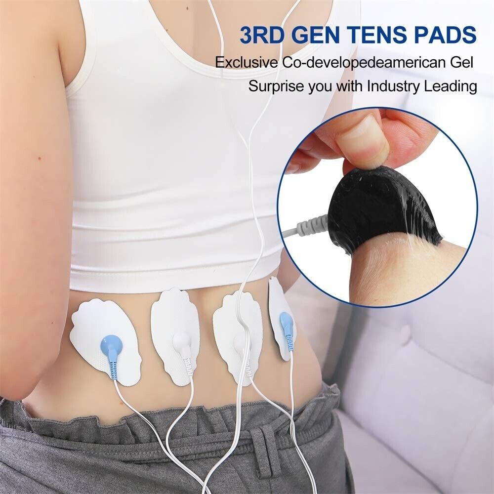40 TENS Electrode Pads EMS Replacement S+M+L Pads Muscle Stimulator New