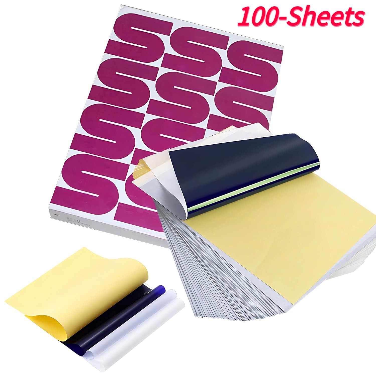 100 sheet Tattoo Transfer Paper Stencil Carbon Thermal Tracing Hectograph