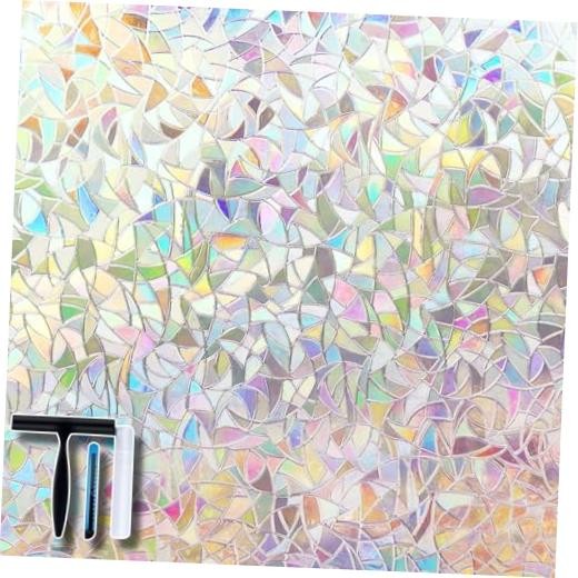 Window Privacy Film with Installation Tools, Static 17.5″ X 78.7″ Multicolor