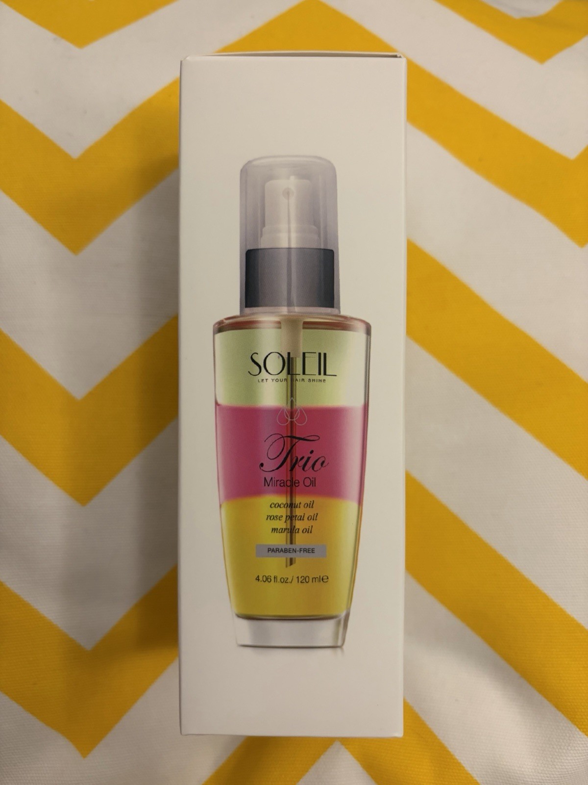 Soleil Trio Miracle Oil Paraben Free Anti Frizz Hair Repair Serum 4.06 oz New