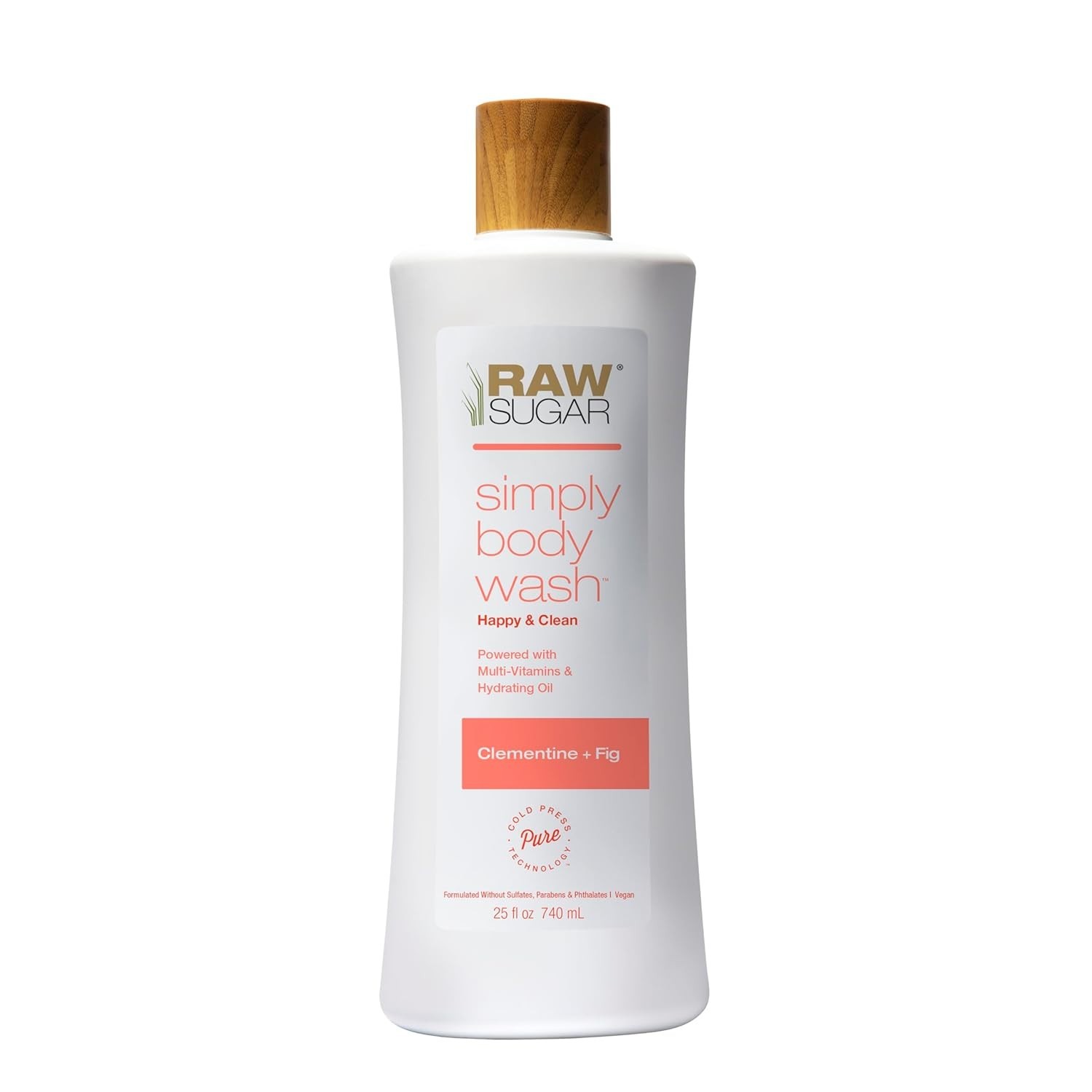 RAW SUGAR Body Wash Clementine + Fig Moisturizing Vegan 25 fl oz New Sealed