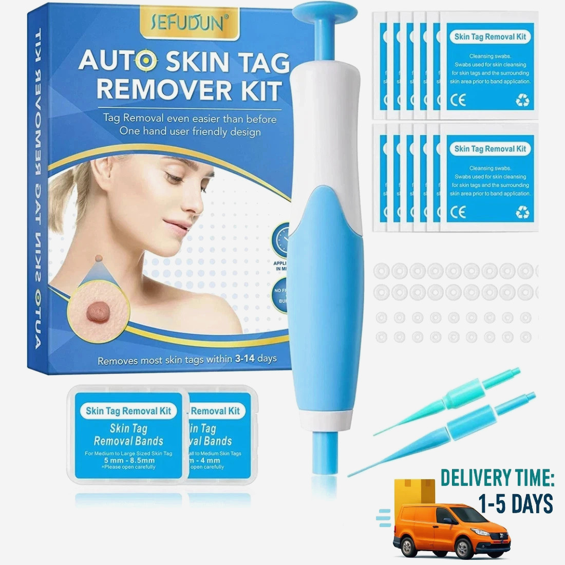 Auto Micro Skin Tag Remover Device Kit Safe Painless Removal 2-8 mm Band Tool