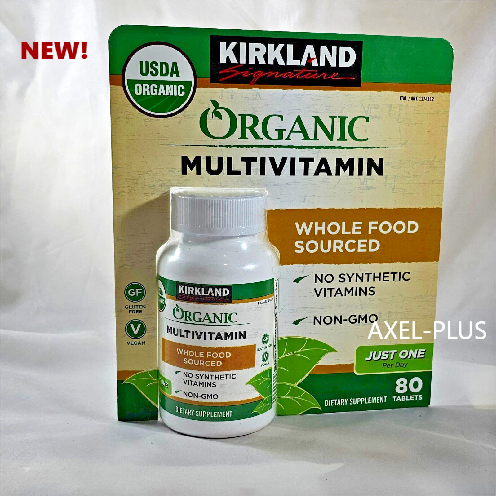 Kirkland Signature USDA Organic Multivitamin, 80 Tablets