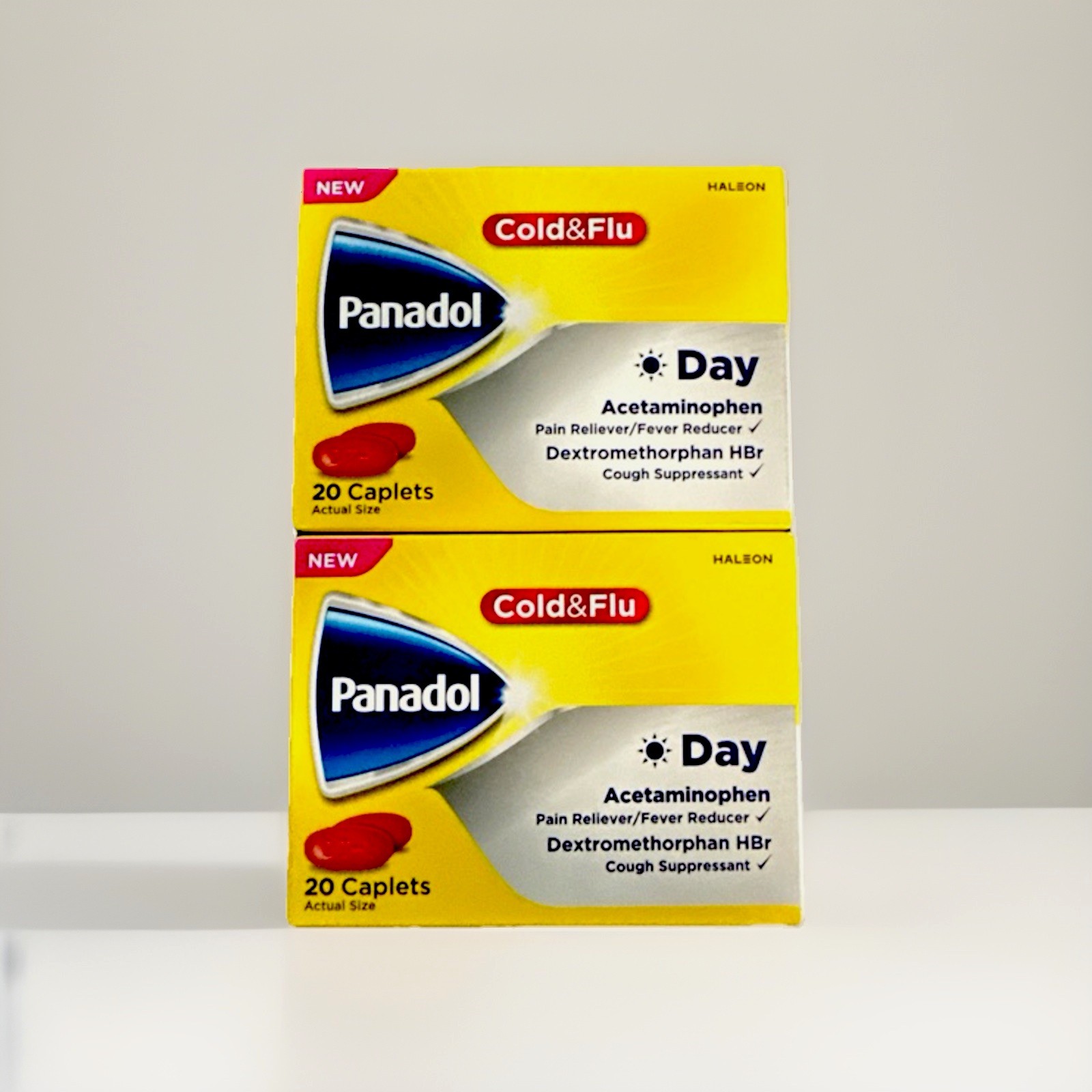 Panadol Cold and Flu Daytime 40 Caplets Acetaminophen Cold&Flu EXP 2027