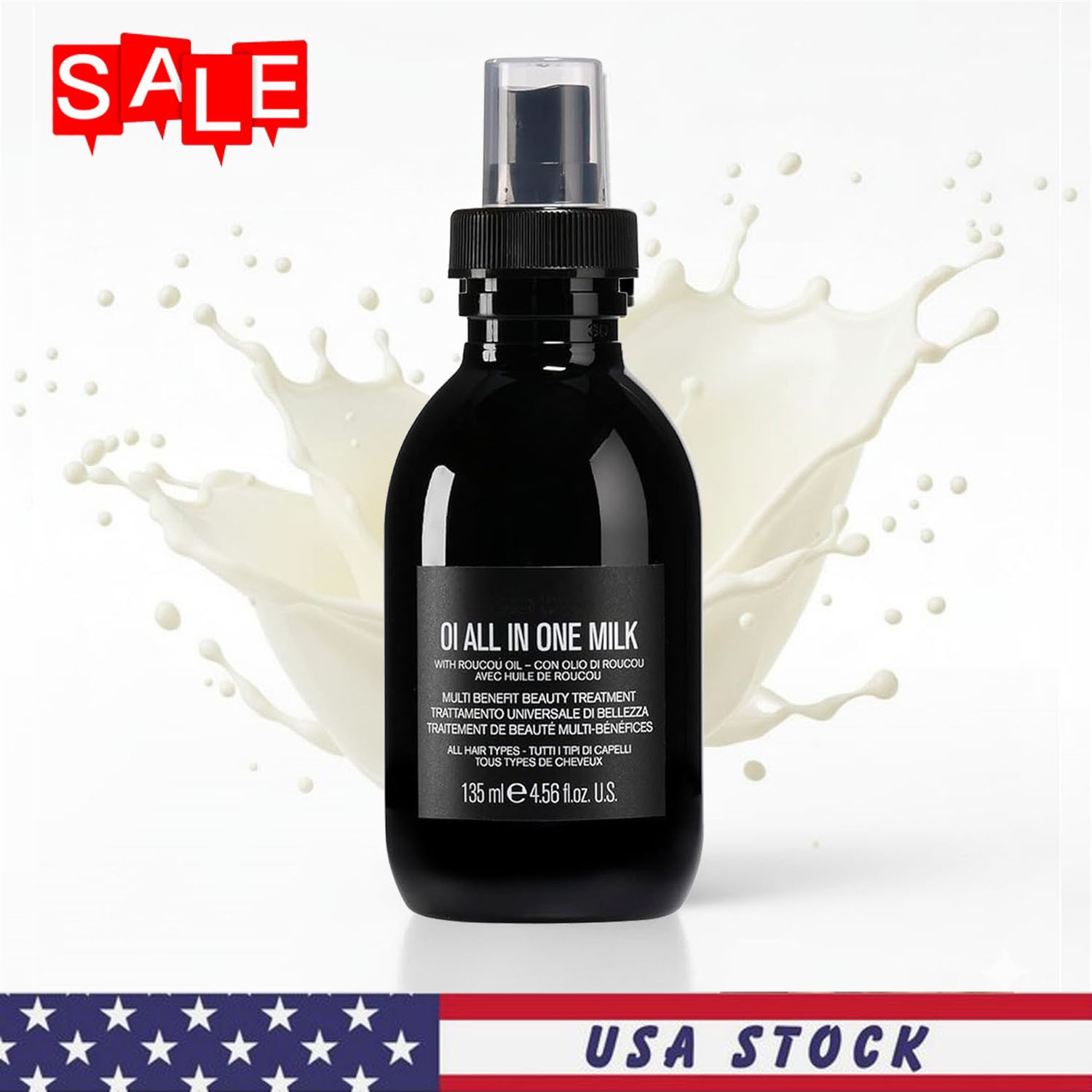 OI All In One Hair Milk 4.56oz / 135 ML For Softness And Shine Fast-Absorbing🔥