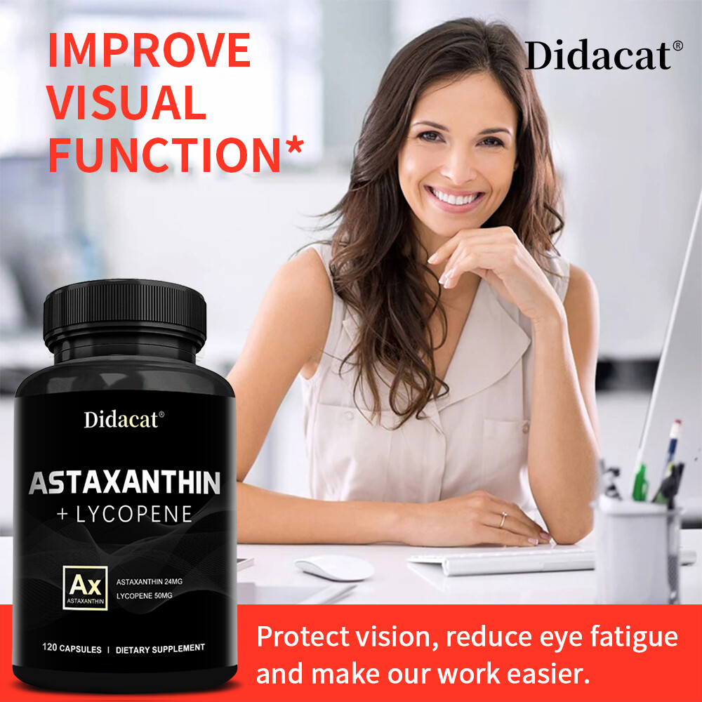 Astaxanthin & Lycopene- Supports Skin, Eye, Joint Heart Health, Enhance Immunity