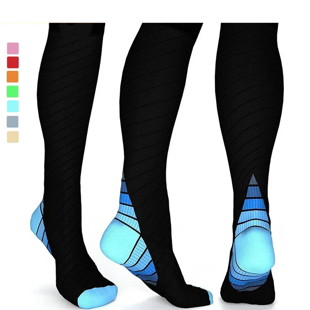 1 Pair Compression Socks 20-30 mmHg Graduated Support for Men Women