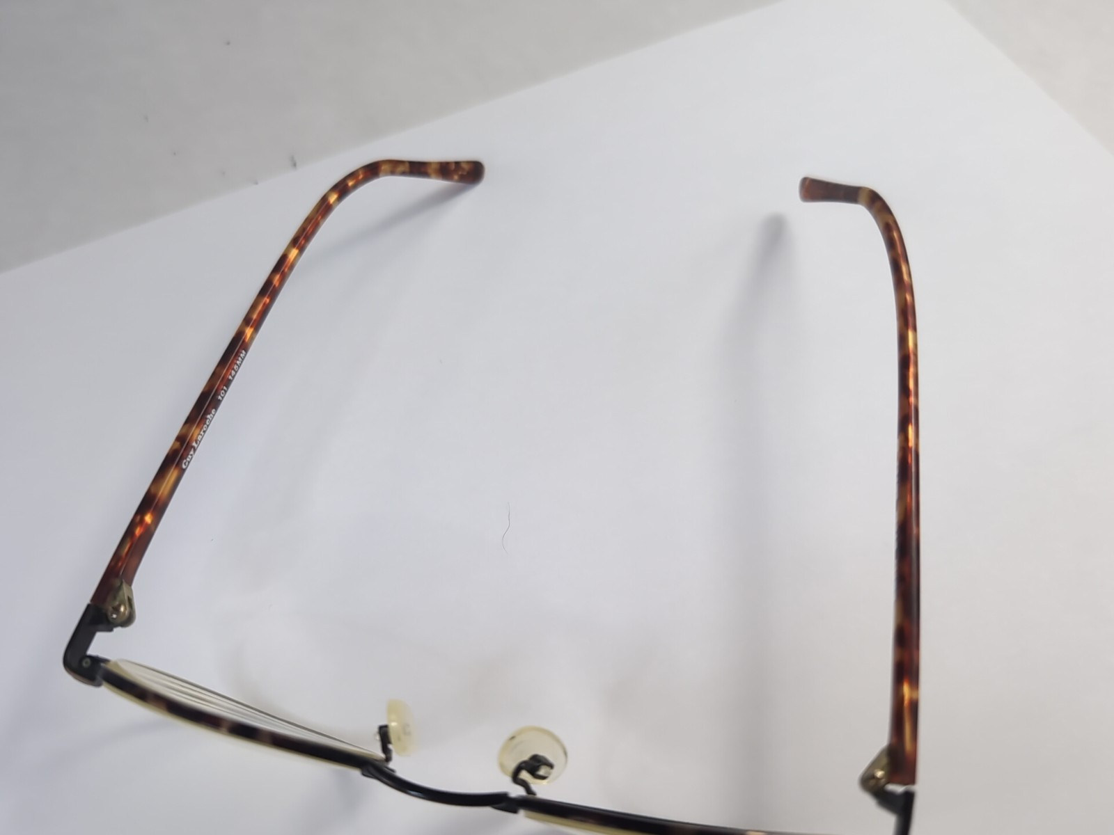 Vintage Guy Laroche Eyeglasses Frames 101 145mm, Tortoise Stems, Designer