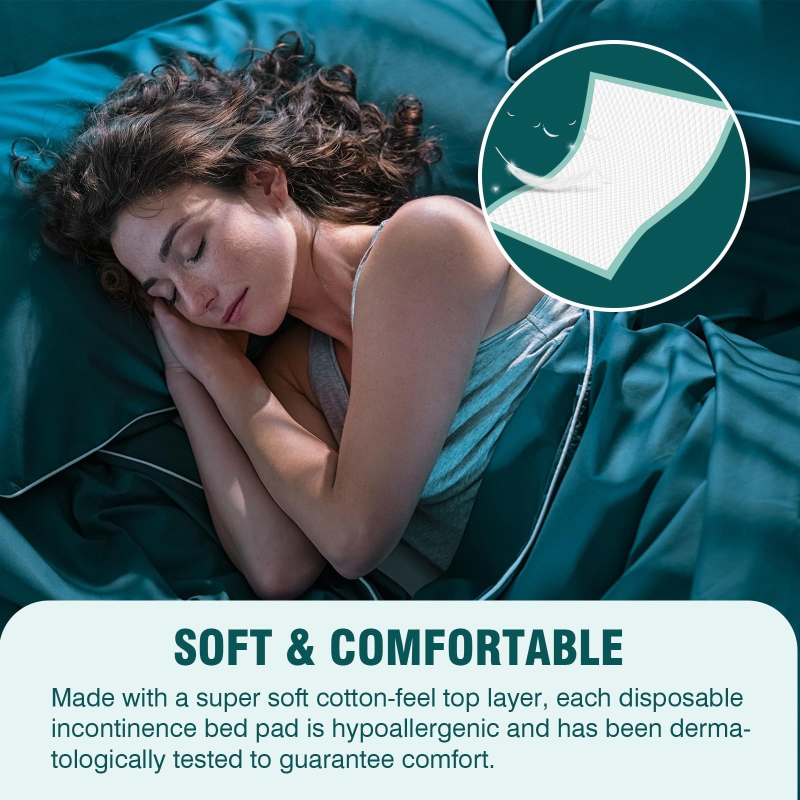 Extra Large Disposable Bed Pads 48″x36″ – 20 Count, Heavy Duty Incontinence Unde