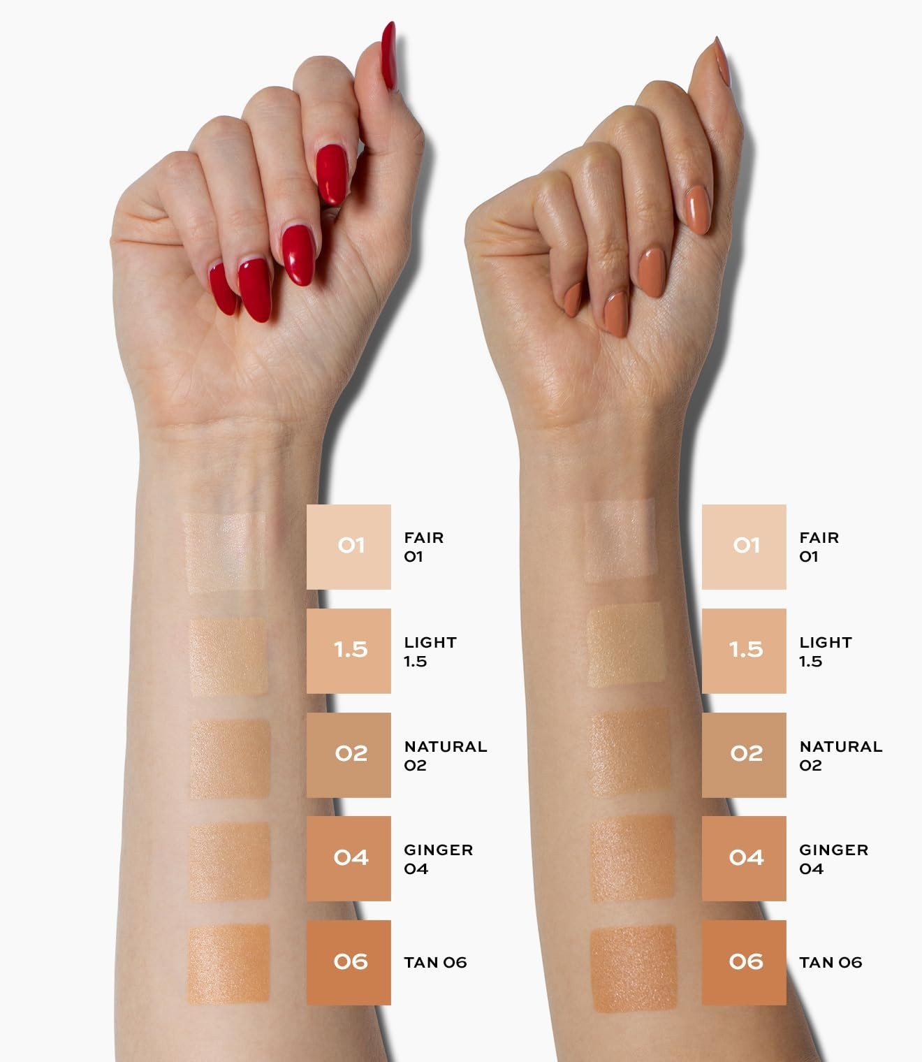 Skin Tint Foundation – Sheer to Medium Coverage, Natural Radiant Finish, Lightwe