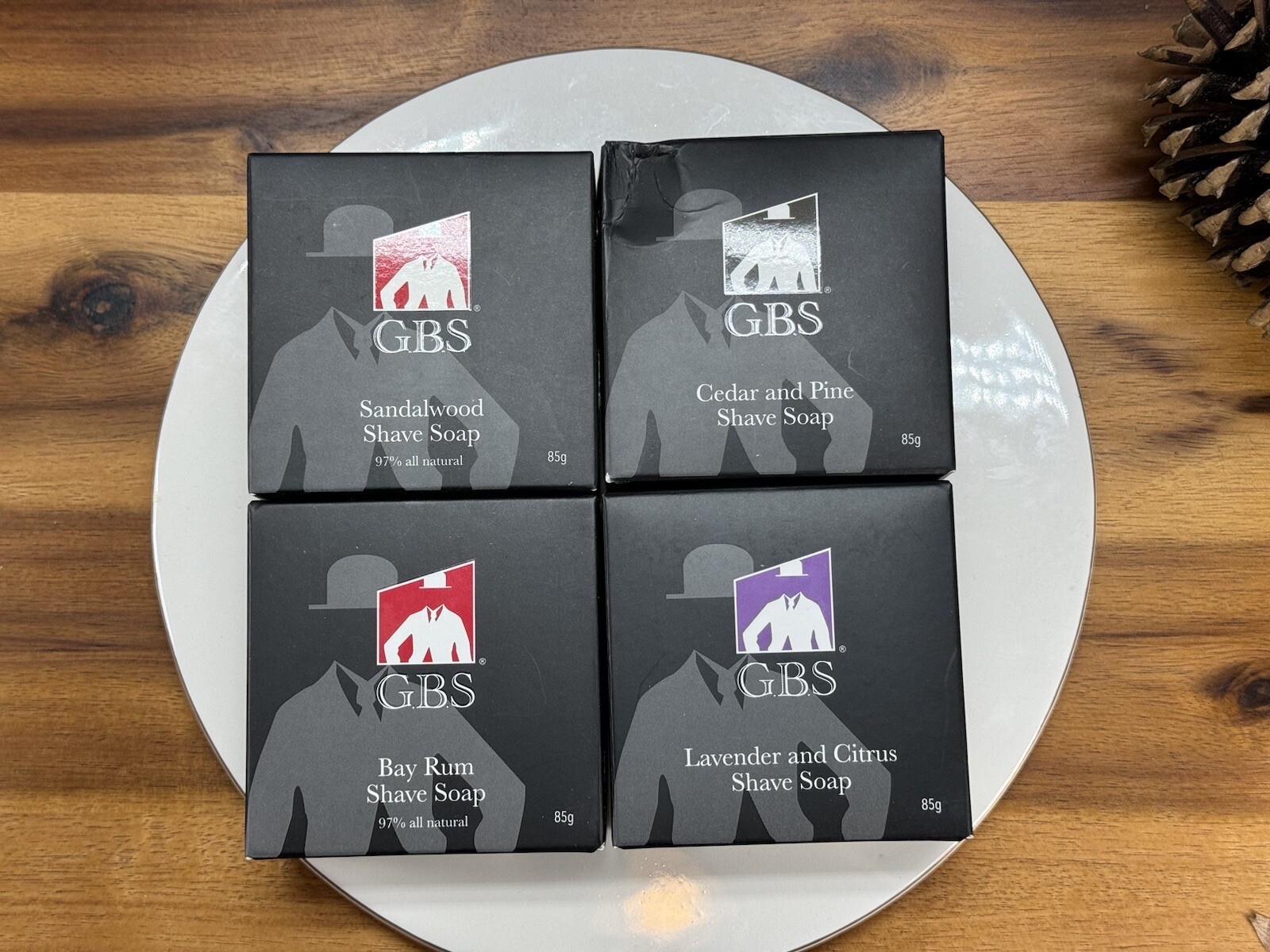 Soap Sampler Shaving Bars Bay Rum,Sandalwood,Cedar & Pine Lavender & Citrus Gift