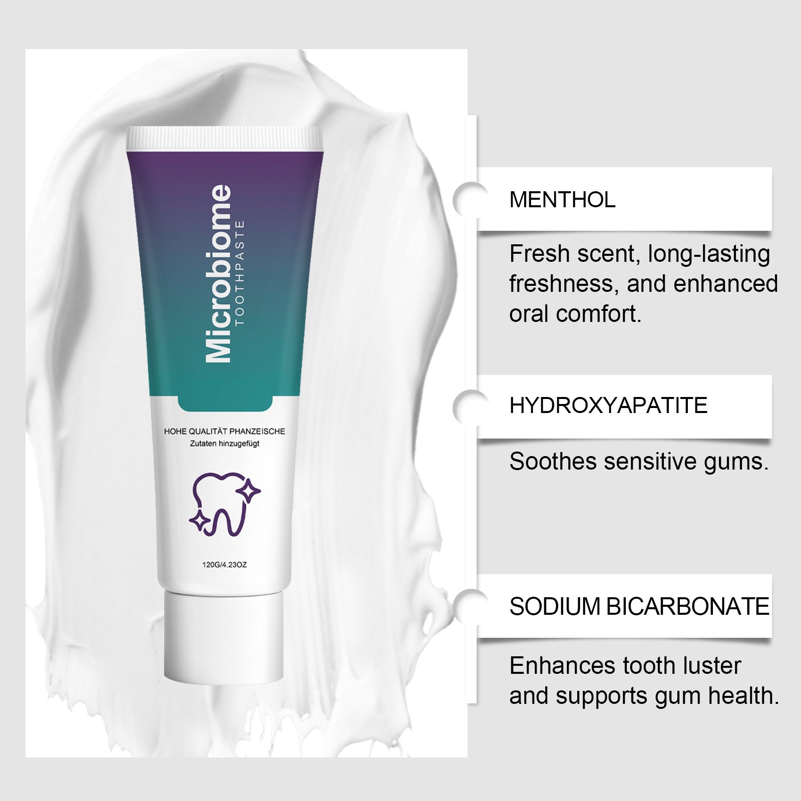 Microbiome Mint Flavor Gum Toothpaste Cleaning Toothpaste Sensitive Teeth 120g
