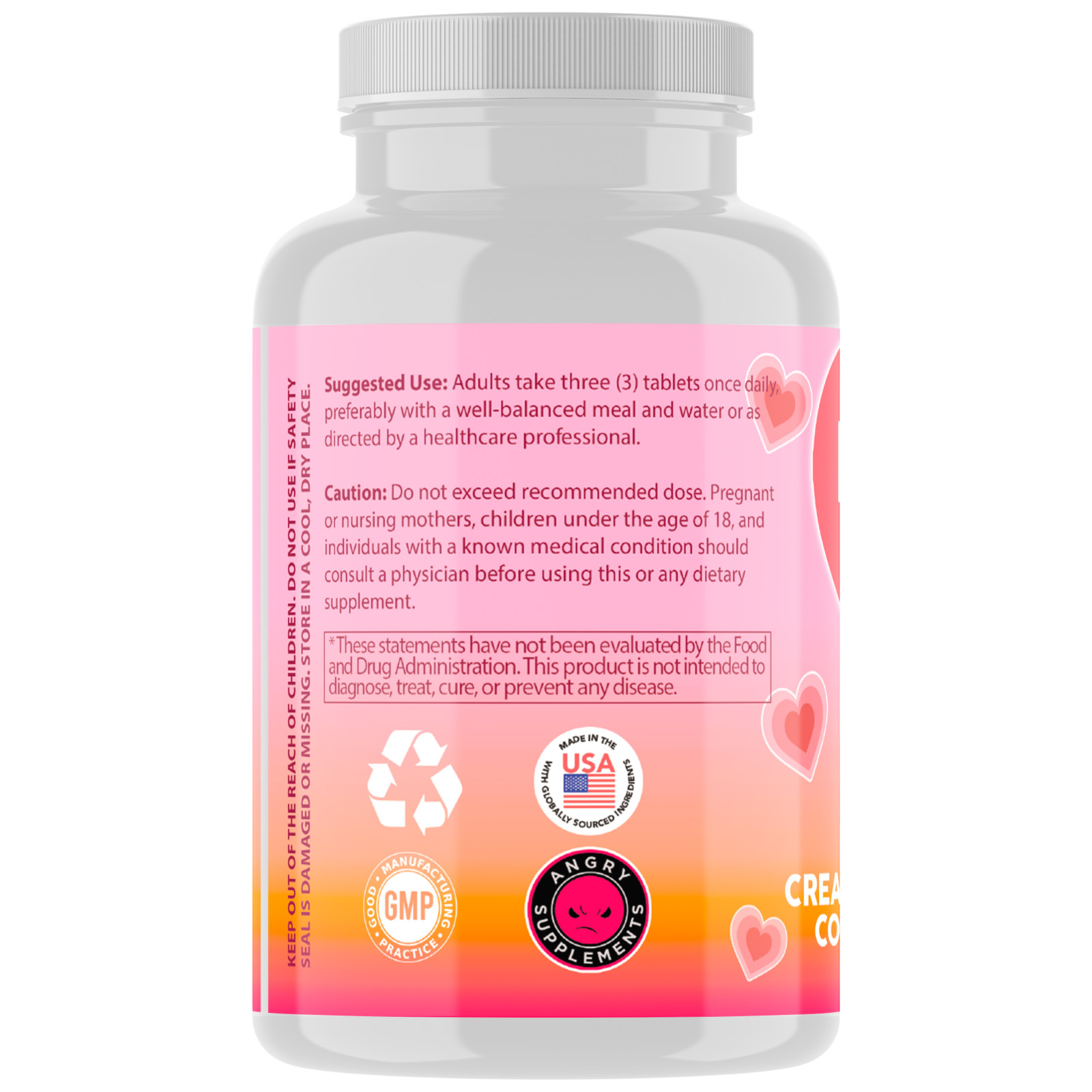 Better Booty BBL Tablets Creatine BCAA’s Women Perfect Peach Glute Builder 45ct