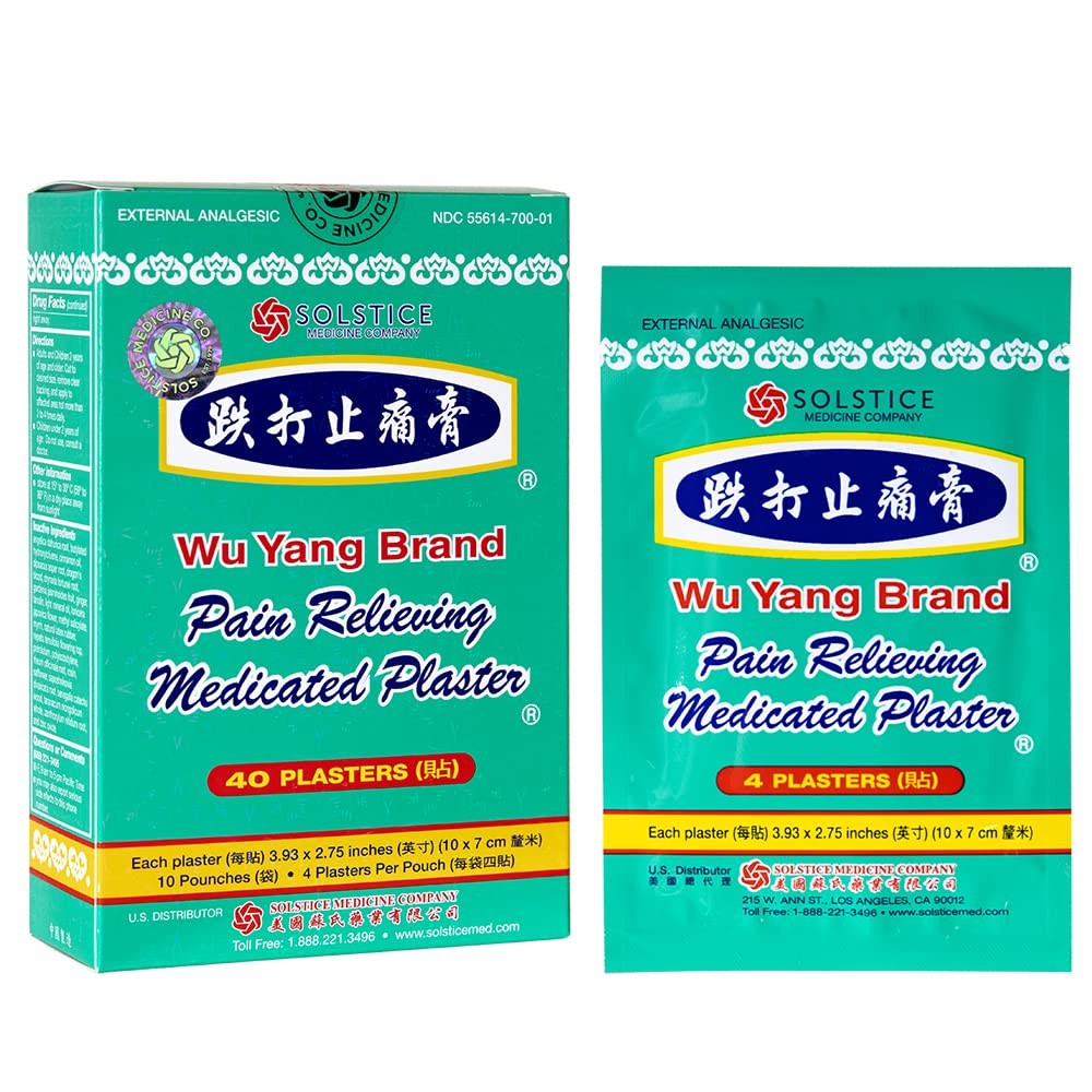 SOLSTICE MEDICINE COMPANY Wu Yang Pain Relieving Medicated Plasters 40 plaste…