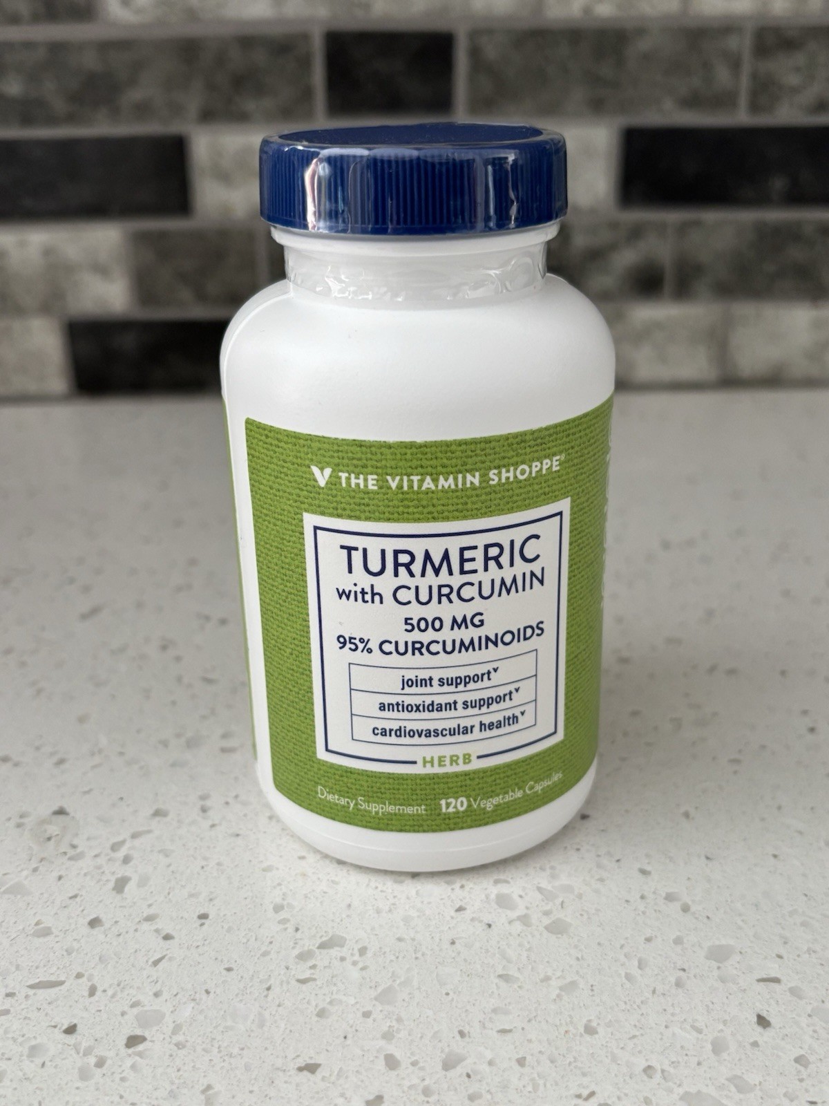 The Vitamin Shoppe Turmeric with Curcumin 500mg Exp: 08/2025 120 Capsules