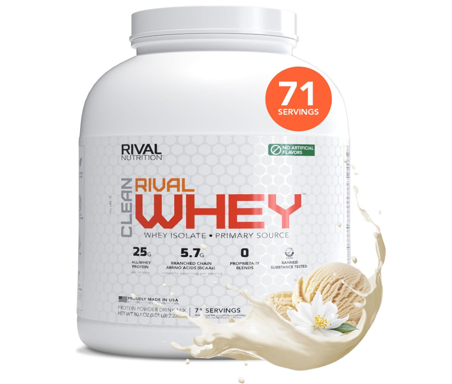 Rival Nutrition Clean Rival Whey True Vanilla 5lb 71 Servings 25g Protein