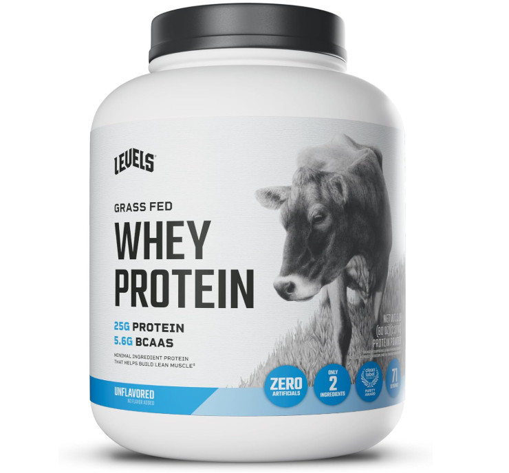 Levels Grass Fed Whey Protein Unflavored 5lb 25g Protein