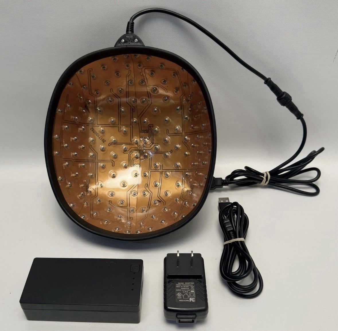 148 Laser Hair Growth Cap LLLT Red Light Therapy Battery Charger Regrowth Unit