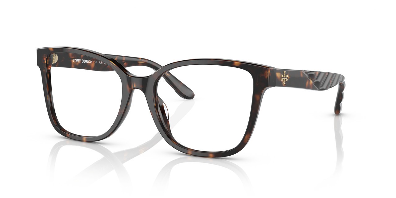 Tory Burch Oval Woman Eyeglasses TY2129U 1728 55mm Dark Tortoise – NEW