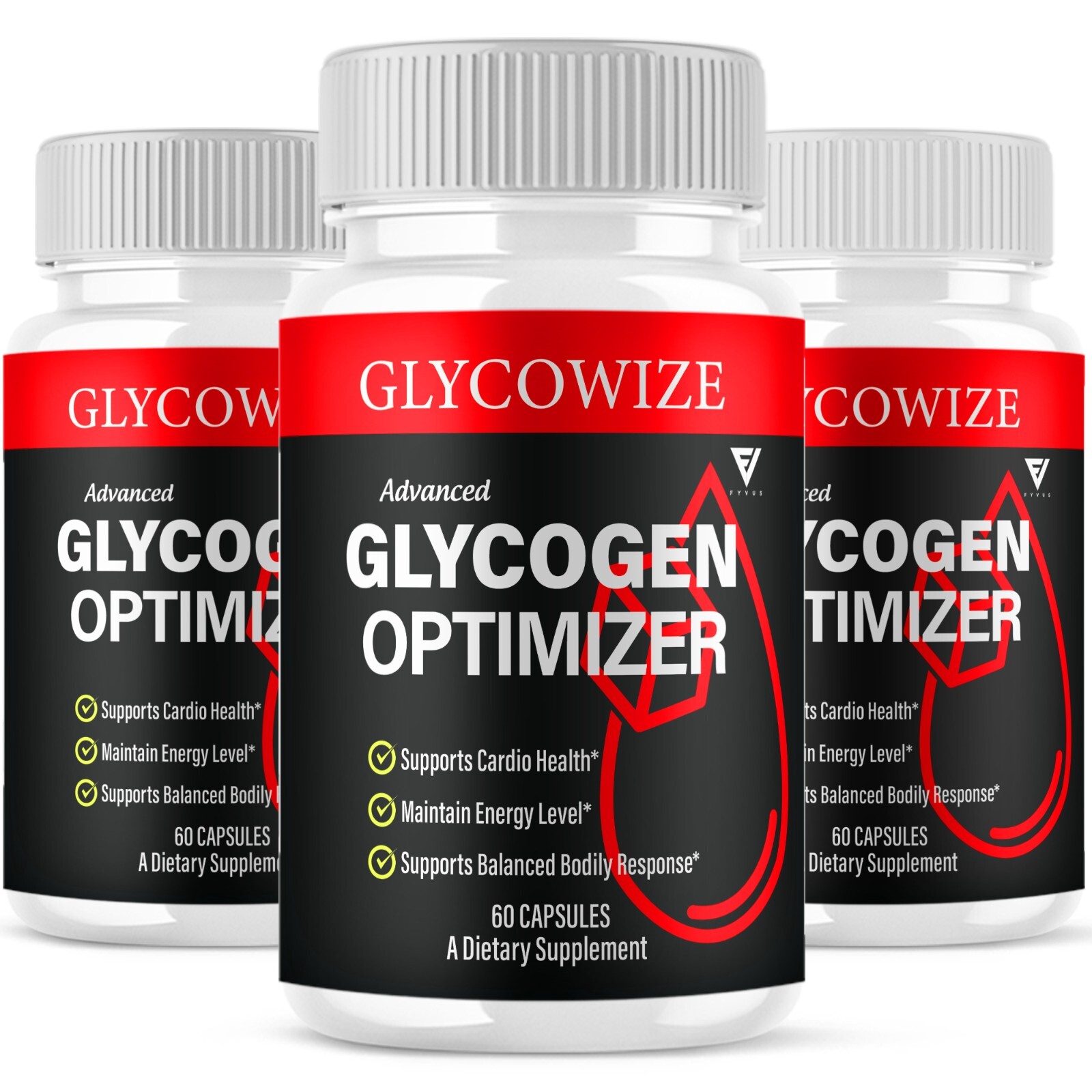 (3 Pack) Glycowize Blood Optimizer Glyco Wize Blood Support Pills (180 Capsules)