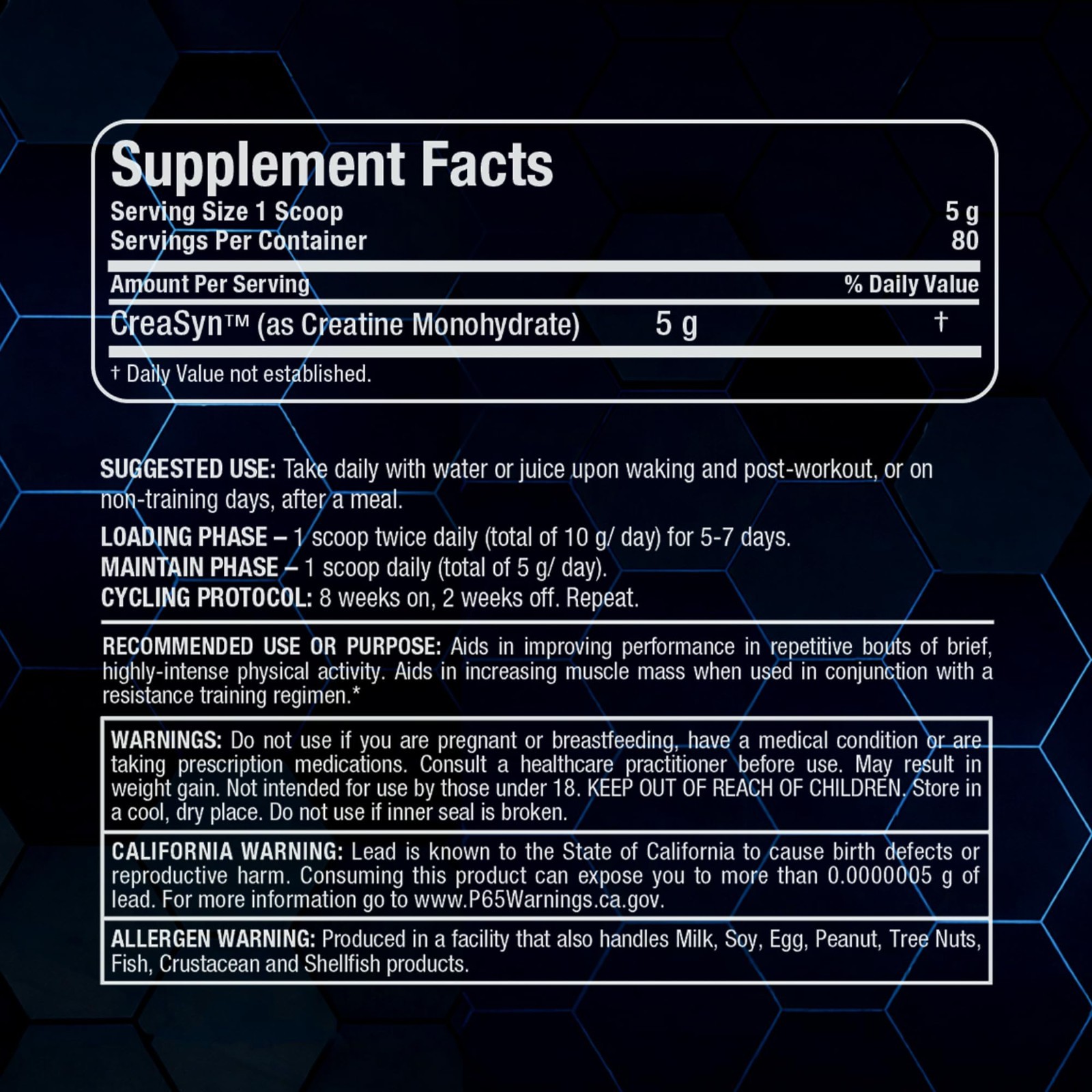 Micronized Creatine Monohydrate Powder, Unflavored, 400g – Muscle Growth & Recov