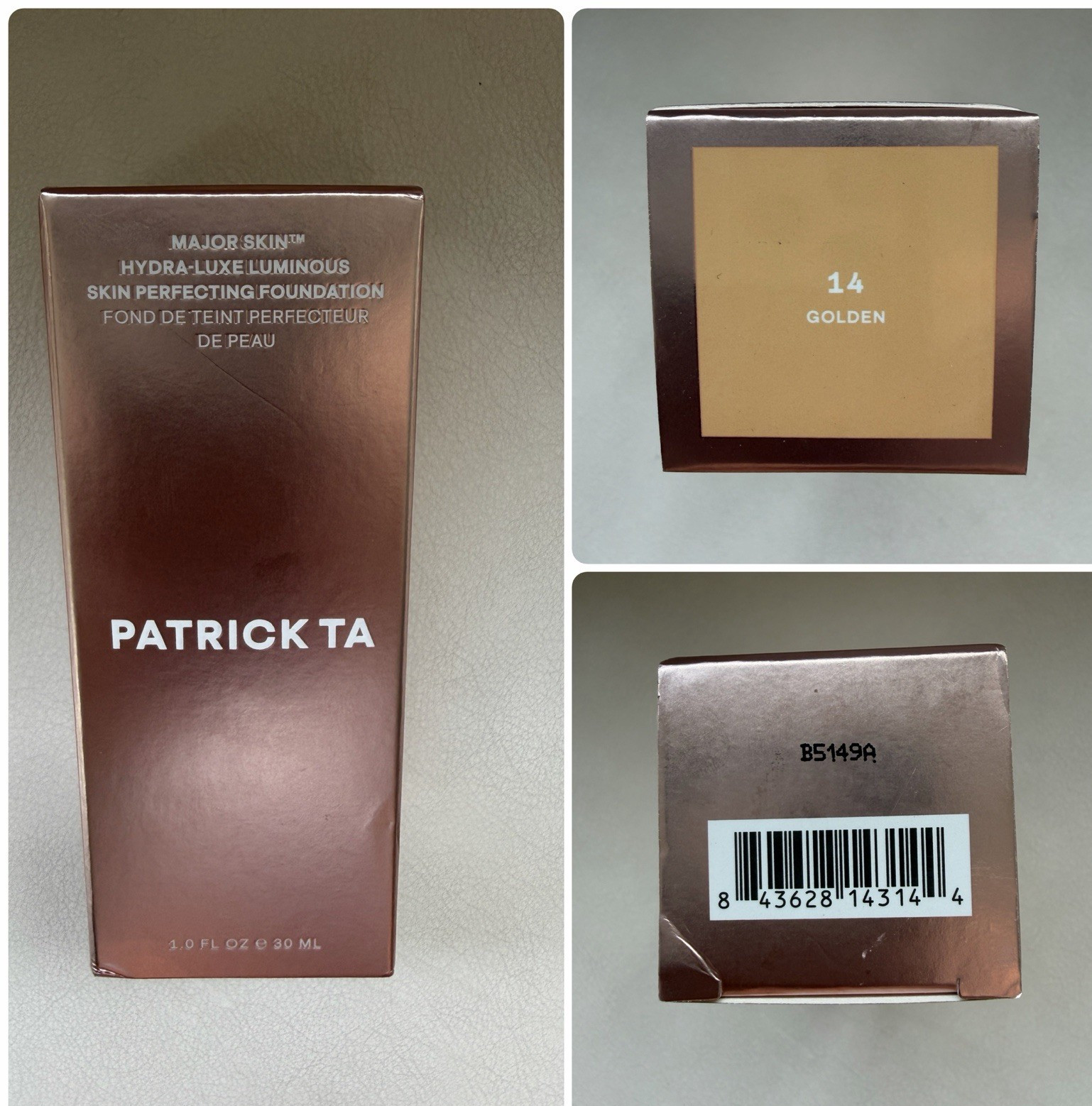 PATRICK TA Major Skin Hydra-Luxe Luminous Foundation 14 Golden 1 fl oz/30 mL