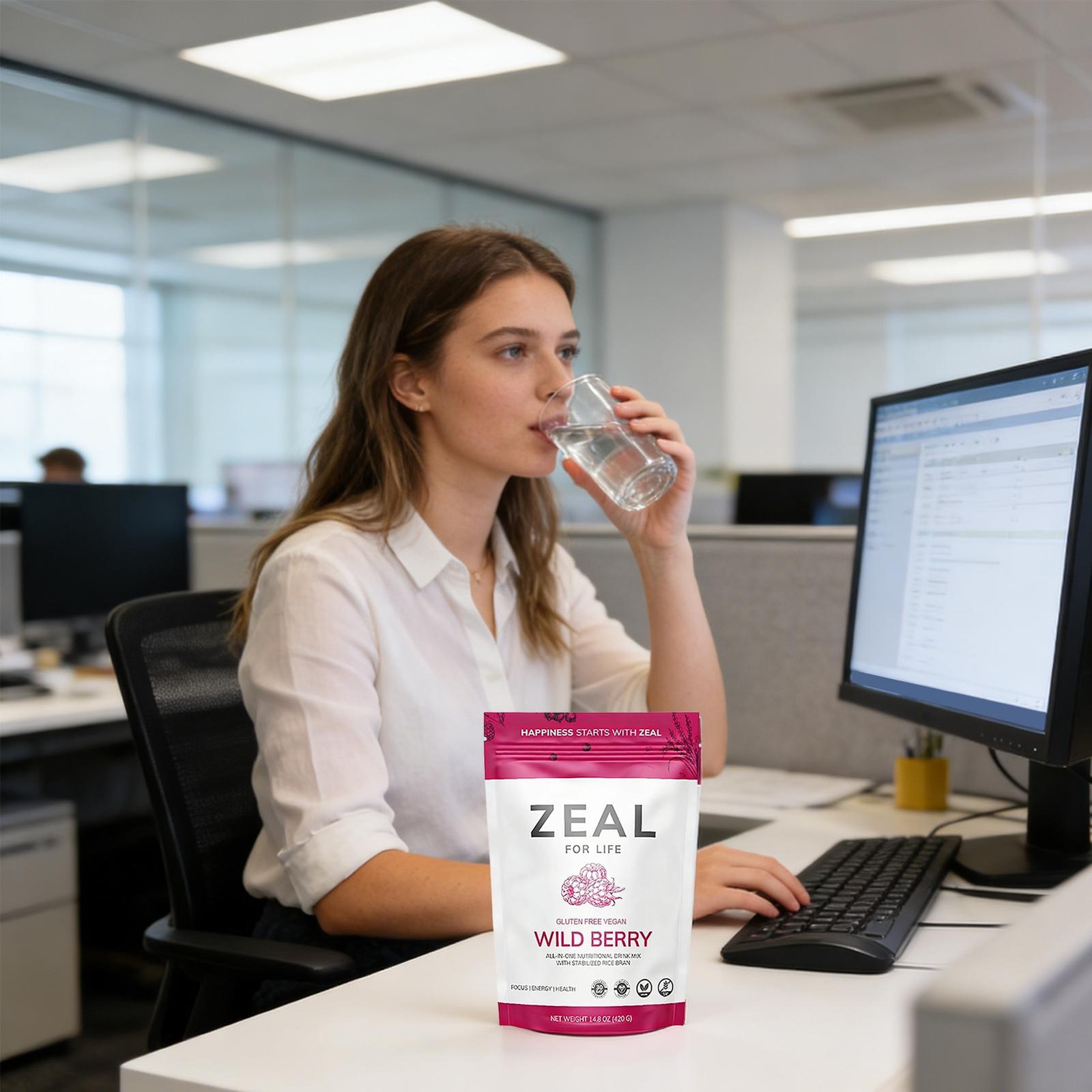 Zurvita Zeal For Life – 30-Day Wellness Bag (Wild Berry Flavor) – 420g FRESH