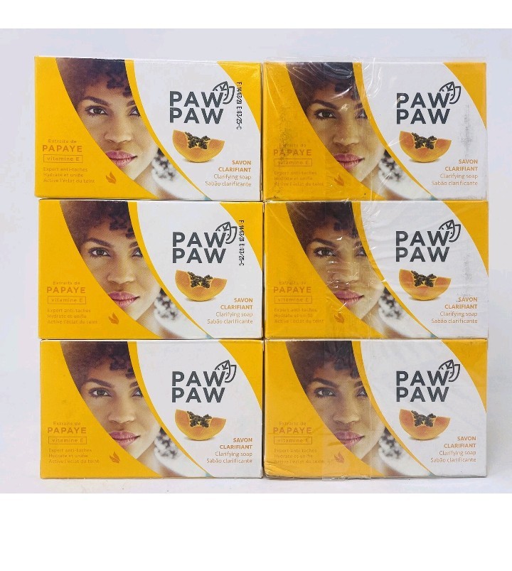 6-Pack Paw Paw Clarifying Soap with Papaya Extract and Vitamin E 180g Each