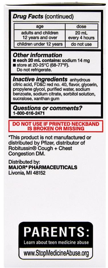 Major Robafen DM Cough Raspberry Flavor Syrup – 4 Fl Oz | Robitussin DM (4 Pack)