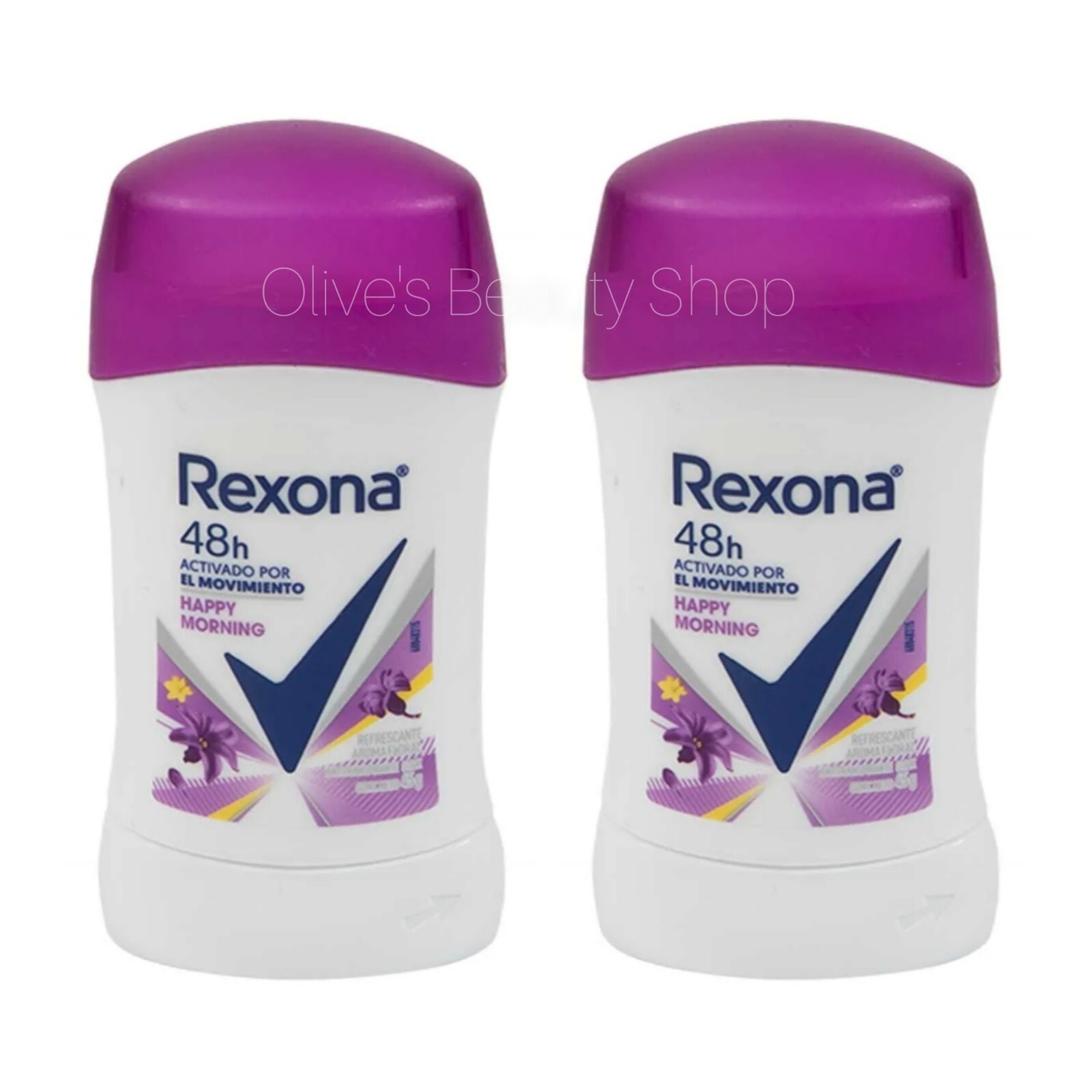2 Rexona Desodorante 72 Hour Happy Morning Antiperspirant Barra Stick 45 g