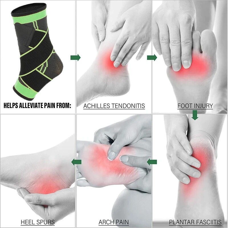 Women Men Adjustable Ankle Support Compression Ankle Brace Protector Sport Strap