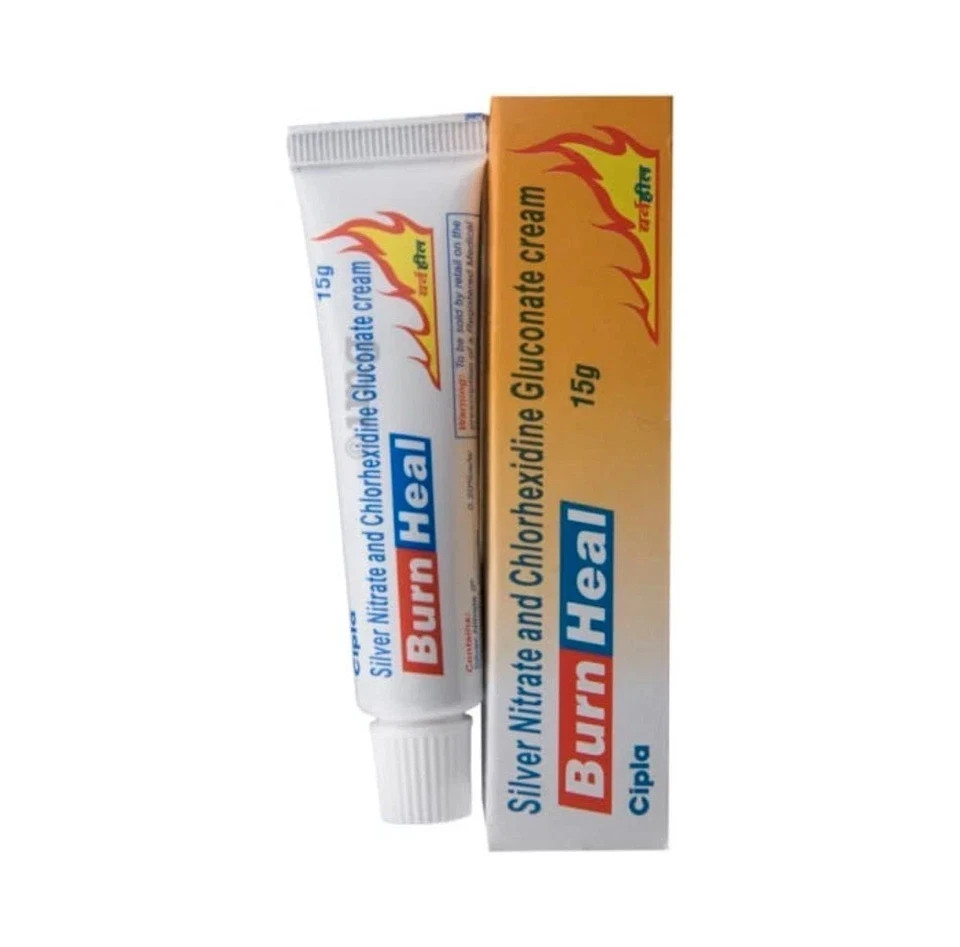 Cipla Burn Heal Silver Nitrate and chlorhexidine Gluconate Cream 15g free shipp
