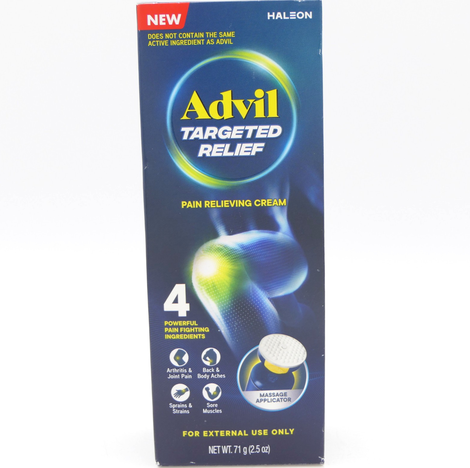 Advil Targeted Relief Pain Relieving Cream w/ Massage Applicator 2.5oz Exp 08/26