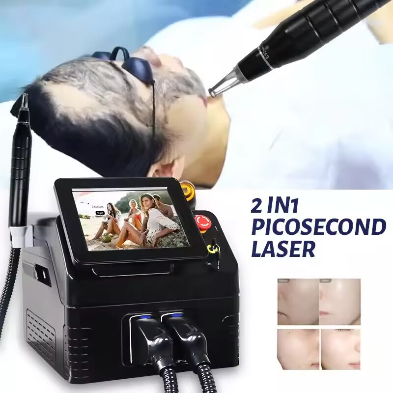 2IN1 808nm Diode Laser Hair Removal Pico NG YAG Laser Tattoo Beauty Machine